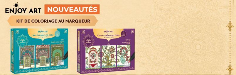 Coloriez, créez, évadez-vous jusqu’en Inde.