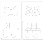 MOSAIQUES Lot de 24 fiches modèles auto-correctives