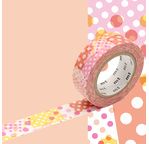 MT 1P Motif collage pois rose / negapoji pink