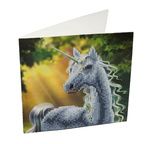 CRYSTAL ART Kit Carte à diamanter 18x18cm Licorne