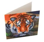 CRYSTAL ART Kit Carte à diamanter 18x18cm Tigre