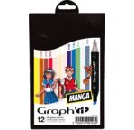 GRAPH'IT Set de 12 marqueurs - Manga