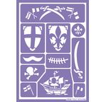 GRIM TOUT Pochoir de maquillage - Chevalier et pirate