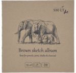 SM-LT Livre de dessin carré 180° Brun 14x14cm - 32 fles -135gsm