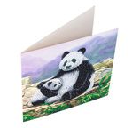 CRYSTAL ART Kit Carte à diamanter 18x18cm Pandas