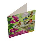 CRYSTAL ART Kit Carte à diamanter 18x18cm Baignade oiseaux