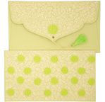 PAPERTREE MONSOON Enveloppe kdo 19*10cm -  Anis