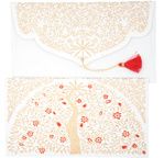 PAPERTREE GAIA Enveloppe kdo 19*10 Ivoire/Rouge