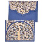 PAPERTREE GAÏA Mini Enveloppe Message + carte 8,5x6cm Bleu