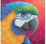 CRYSTAL ART Kit Carte à diamanter 18x18cm Perroquet