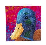 CRYSTAL ART Kit Carte à diamanter 18x18cm Canard