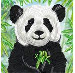 CRYSTAL ART Kit Carte à diamanter 18x18cm Bébé panda
