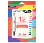 GRAPH'IT GO Set de 12 marqueurs acrylique - ESSENTIAL
