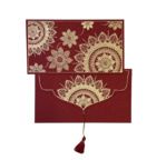 PAPERTREE MANDALA Enveloppe Cadeau 19x10cm Rouge/Or