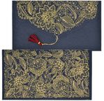 PAPERTREE PONDICHERY Enveloppe cadeau 19x10cm Noir/Or