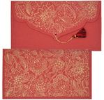 PAPERTREE PONDICHERY Enveloppe cadeau 19x10cm Rouge/Or