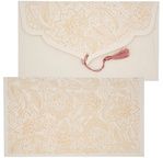 PAPERTREE PONDICHERY Enveloppe cadeau 19x10cm Ivoire/Or