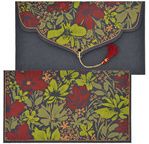 PAPERTREE BOUQUET Enveloppe cadeau 19x10cm Noir/Vert