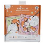 ENJOY ART - Peinture par Numéros 20x20cm Junior Kawaii Chat Panda