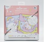 ENJOY ART - Peinture par Numéros 20x20cm Junior Kawaii Lapin Licorne