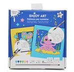 ENJOY ART - Peinture par Numéros 20x20cm Junior Kawaii Souris Pieuvre
