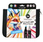 GRAPH'IT Trousse de 24 marqueurs - Classic colours