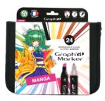 GRAPH'IT Trousse de 24 marqueurs - Manga colours