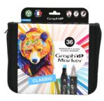 GRAPH'IT Trousse de 36 marqueurs - Basic colours