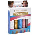 GRIM'TOUT Boite de 5 sticks de maquillage - couleurs métalliques
