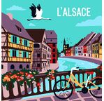 ENJOY ART - Peinture par numéros 30x30cm Balade Alsace