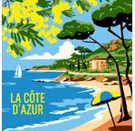 ENJOY ART - Peinture par numéros 30x30cm Balade Côte d'Azur