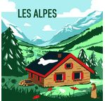 ENJOY ART - Peinture par numéros 30x30cm Balade Alpes