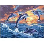 ENJOY ART - Peinture par numéros 40x30cm Dauphins