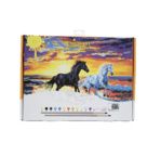 ENJOY ART - Peinture par numéros 40x30cm Chevaux au crépuscule