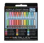 TOOLI Marqueur Acrylique Set Metallics 12 couleurs EF 07mm