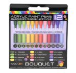 TOOLI Marqueur Acrylique Set Bouquet 12 couleurs EF 07mm