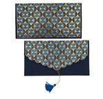 PAPERTREE ART DECO Enveloppe Cadeau 19X10 cm Bleu/Or