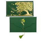 PAPERTREE SAKURA Enveloppe Cadeau 19X10 cm Vert/Or