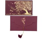 PAPERTREE SAKURA Enveloppe Cadeau 19X10 cm Prune/Violet