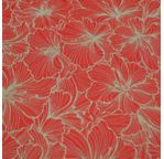 PAPERTREE PAPIER 50*70 HIBISCUS Rouge beige doré