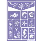 GRIM TOUT Pochoir de maquillage - Océan