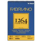 FABRIANO 1264 Bloc Papier Esquisse A3 90gsm-Spiral haut-120fl 29,7x42
