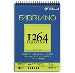 FABRIANO 1264 Bloc Papier Dessin A4 180g - Spiral haut - 50fl 21x29,7