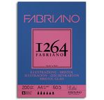 FABRIANO 1264 Bloc Papier Bristol A4 200g-1 côté collé- 50 fl 21x29,7
