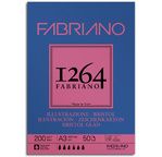 FABRIANO 1264 Bloc Papier Bristol A3 200g-1 côté collé- 50 fl 29,7x42