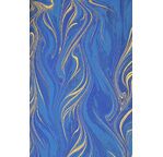 PAPERTREE 50*70 100g MARBRE Azur - Bleu et or