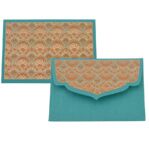 PAPERTREE CALYPSO Mini Env. Message + carte 8,5 x 6 cm - Turquoise