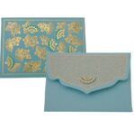 PAPERTREE SORA Mini Env. Message + carte 8,5 x 6 cm - Bleu