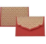 PAPERTREE ART DECO Mini Env. Message + carte 8,5 x 6 cm - Rouge