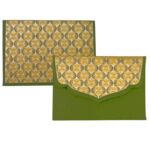 PAPERTREE ART DECO Mini Env. Message + carte 8,5 x 6 cm - Vert